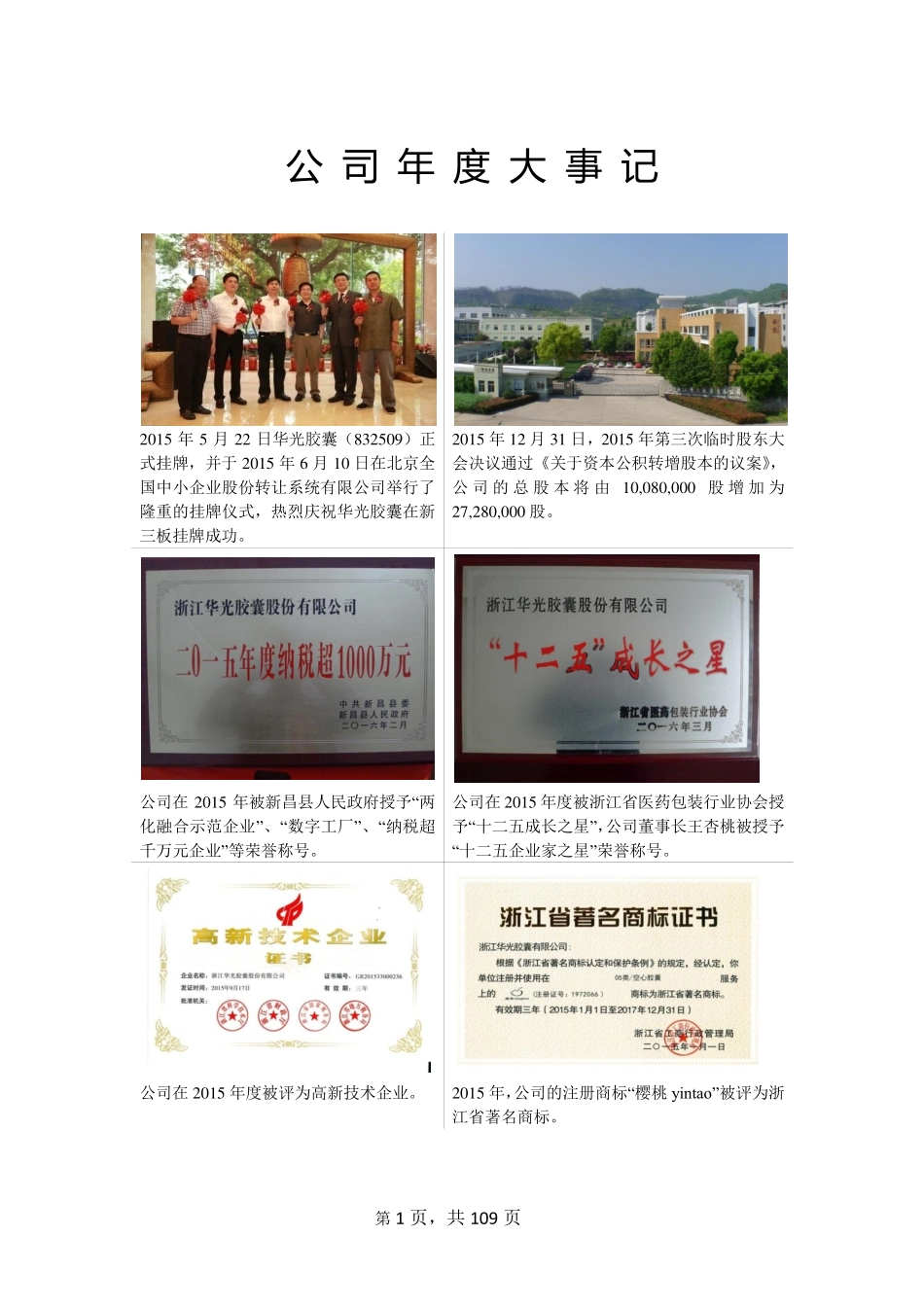 832509_2015_华光胶囊_2015年年度报告_2016-04-21.pdf_第2页