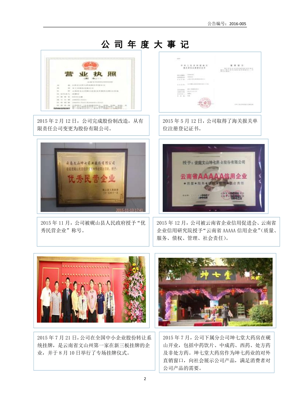 832952_2015_坤七药业_2015年年度报告_2016-04-14.pdf_第2页