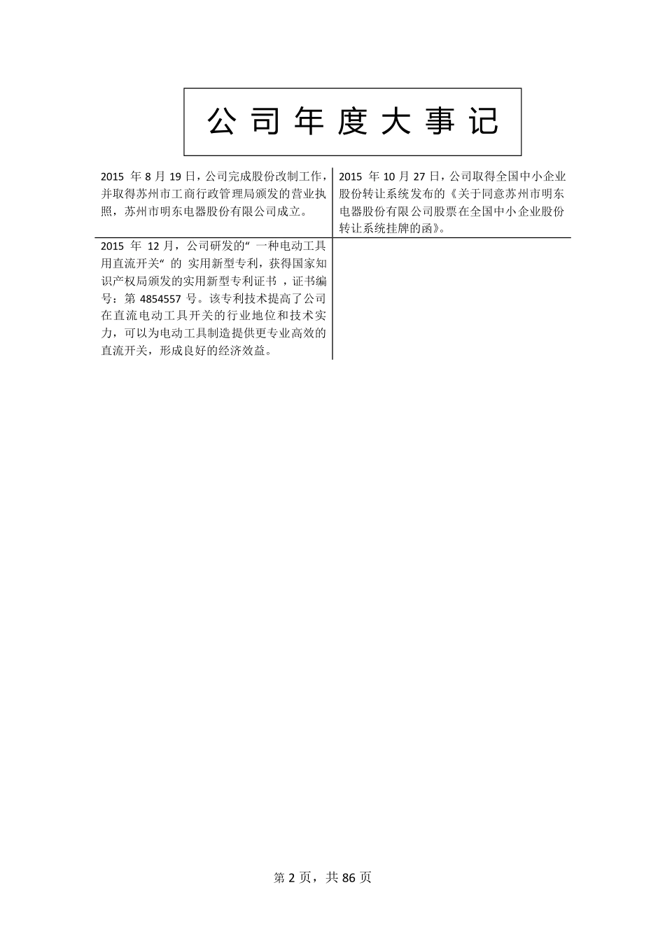 834210_2015_明东电器_2015年年度报告_2016-04-11.pdf_第2页