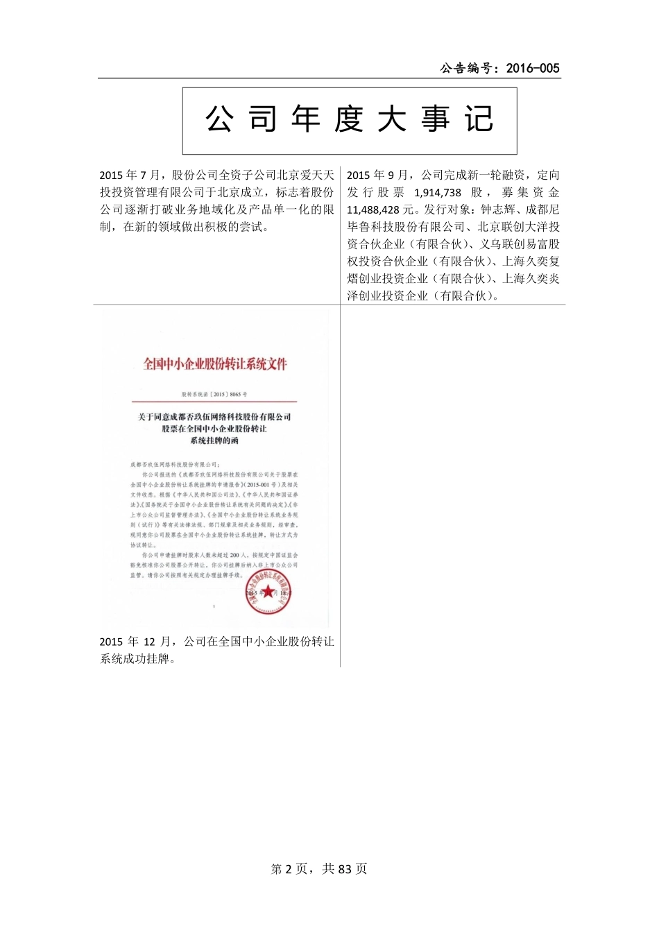 834585_2015_否玖伍_2015年年度报告_2016-03-30.pdf_第2页