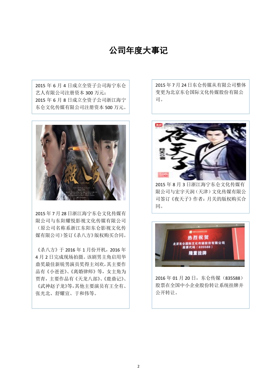 835588_2015_东仑传媒_2015年年度报告_2016-04-17.pdf_第2页