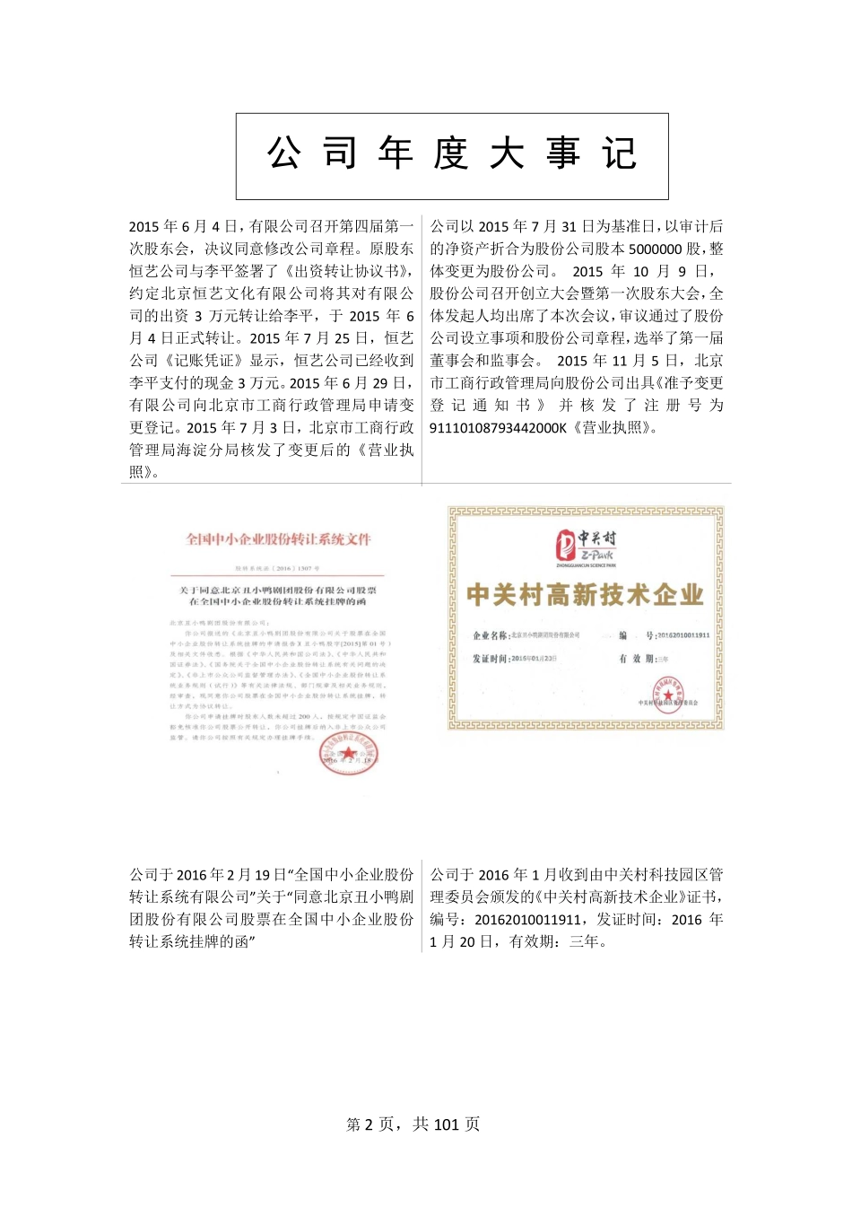 836335_2015_丑小鸭_2015年年度报告_2016-04-20.pdf_第2页