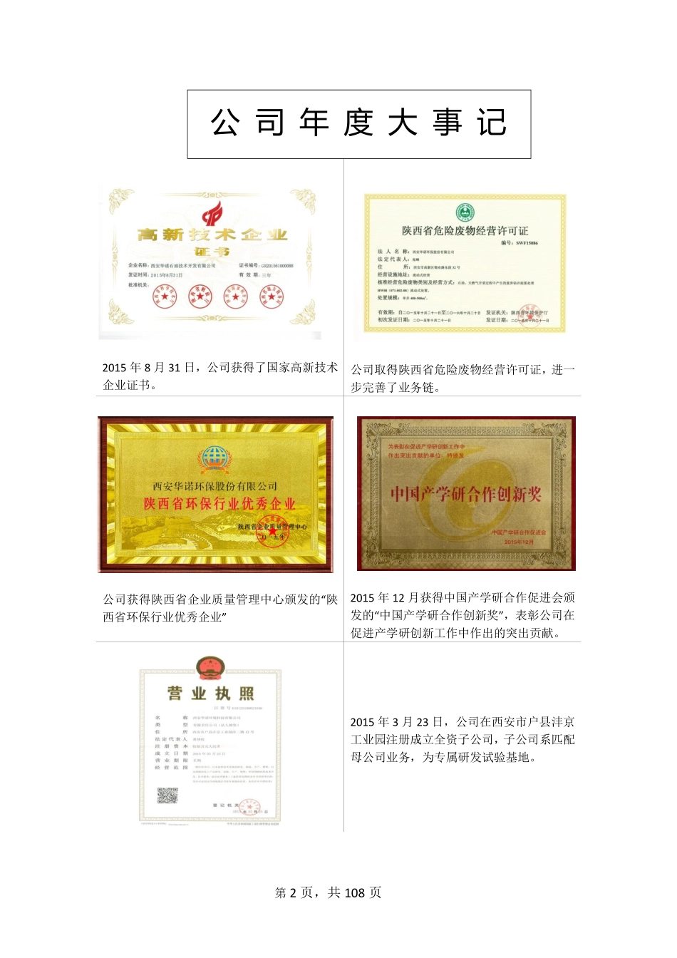 836057_2015_华诺环保_2015年年度报告_2016-04-10.pdf_第2页