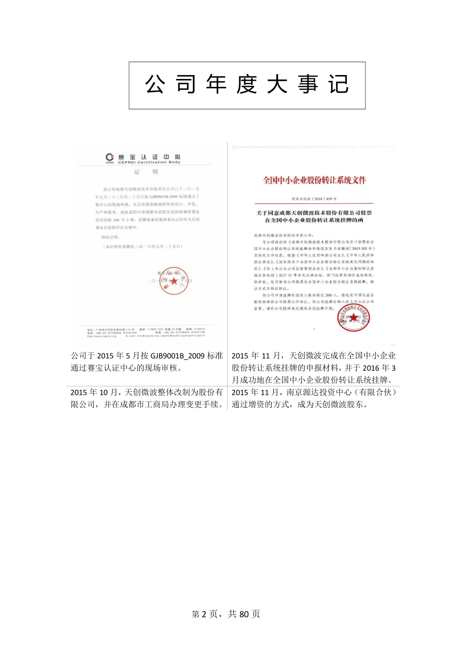 836217_2015_天创微波_2015年年度报告_2016-04-12.pdf_第2页