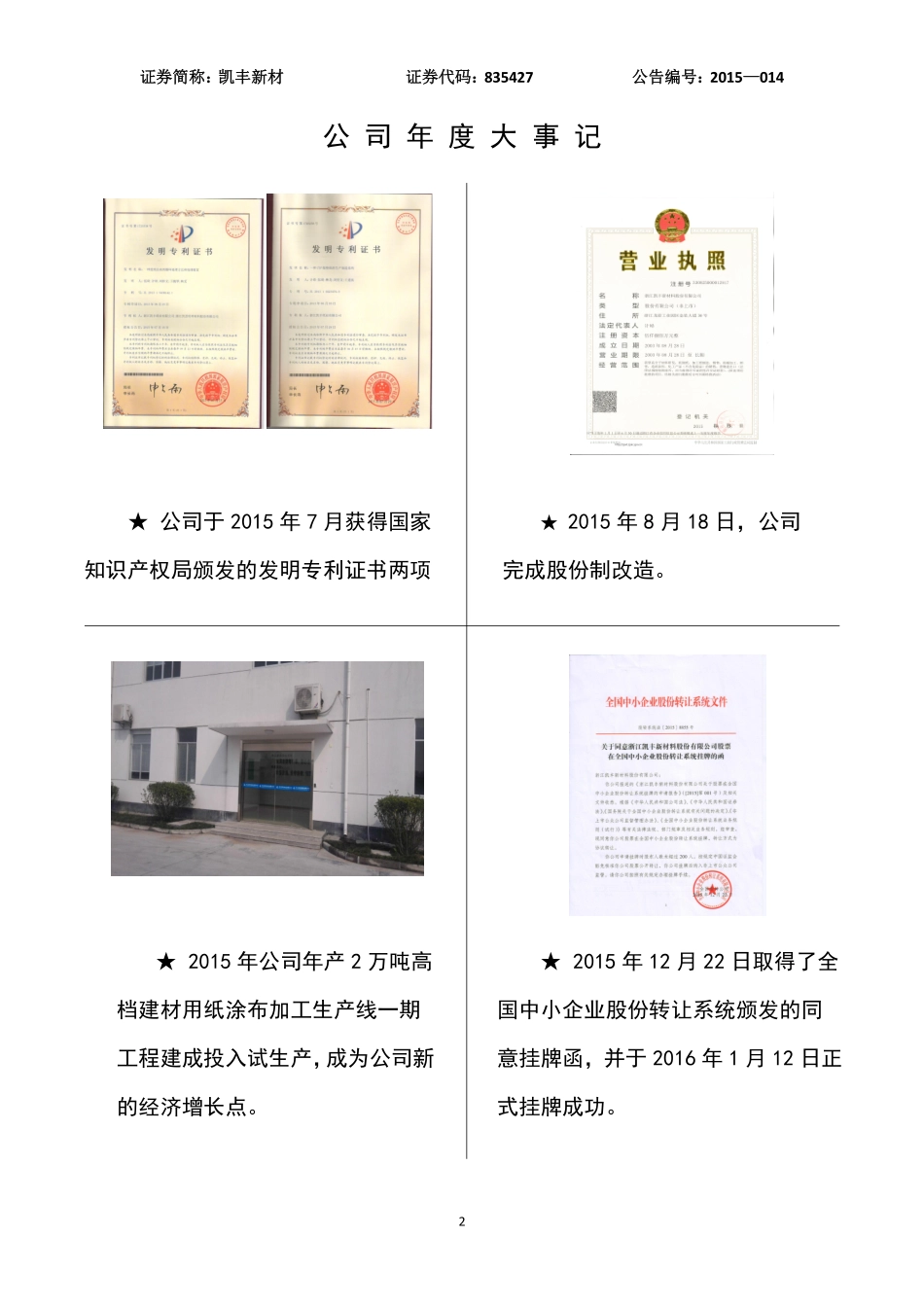 835427_2015_凯丰新材_2015年年度报告_2016-03-28.pdf_第2页