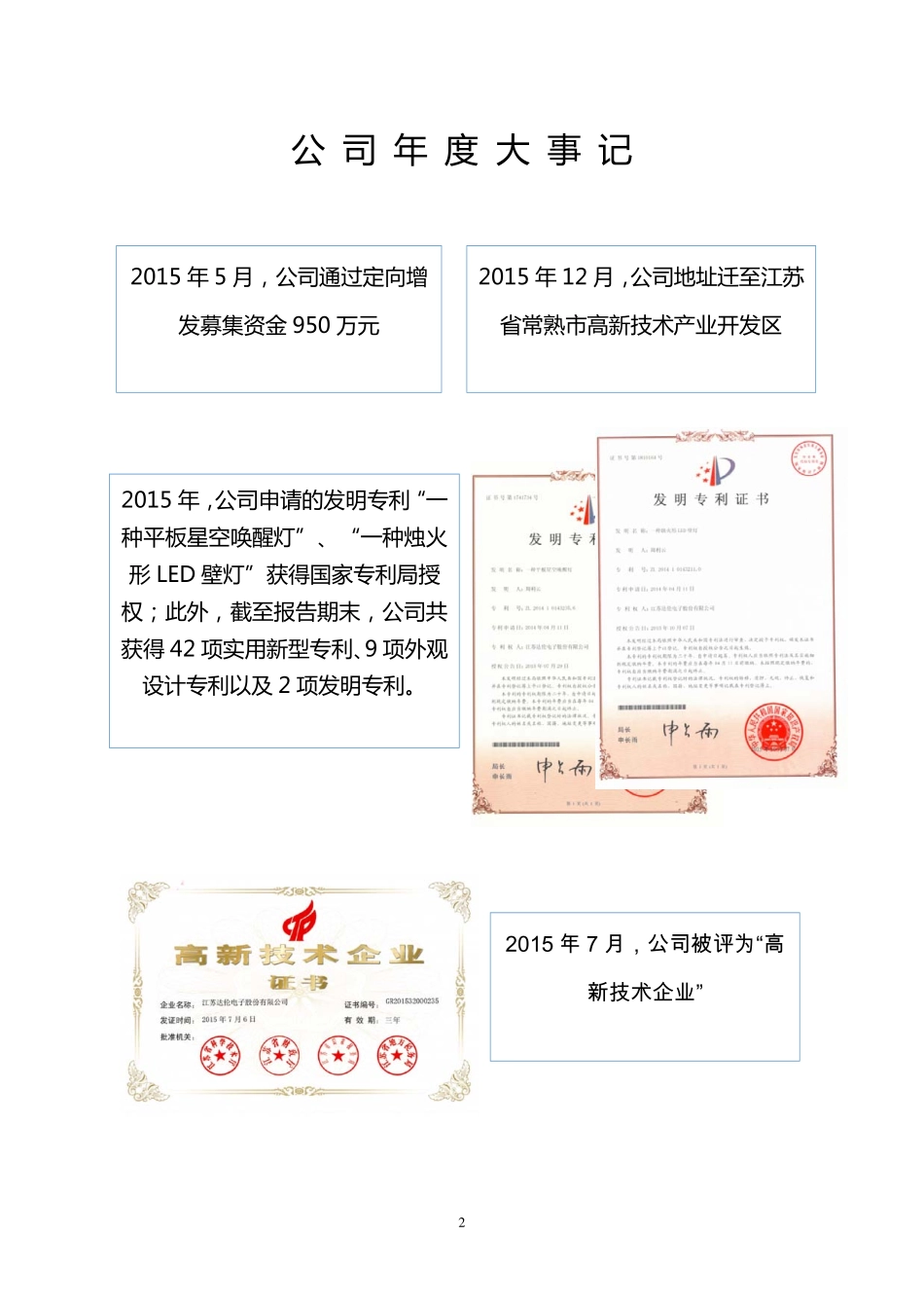 835834_2015_达伦股份_2015年年度报告_2016-03-09.pdf_第2页