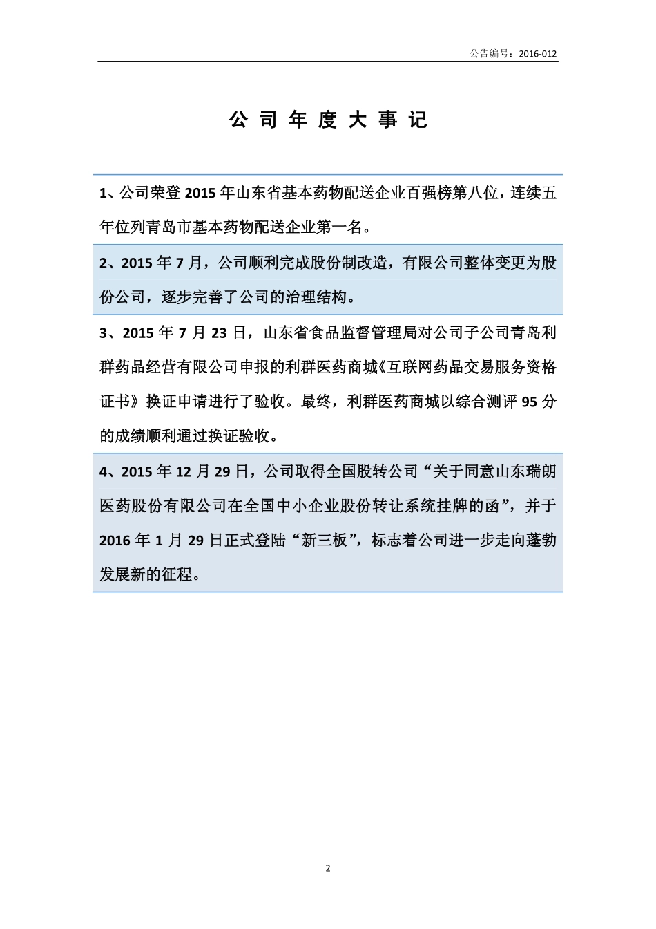 835600_2015_瑞朗医药_2015年年度报告_2016-03-23.pdf_第2页