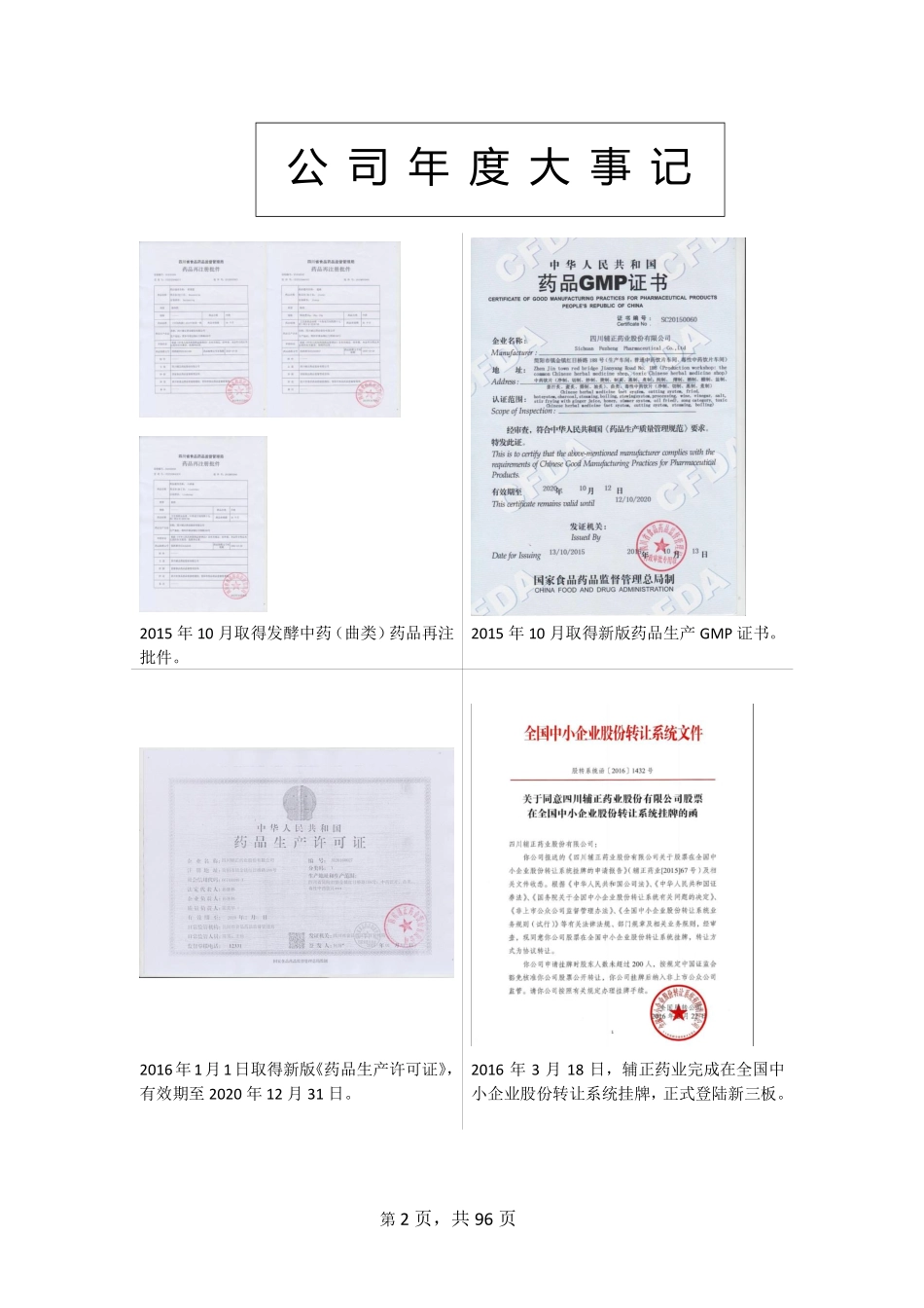 836450_2015_辅正药业_2015年年度报告_2016-04-05.pdf_第2页