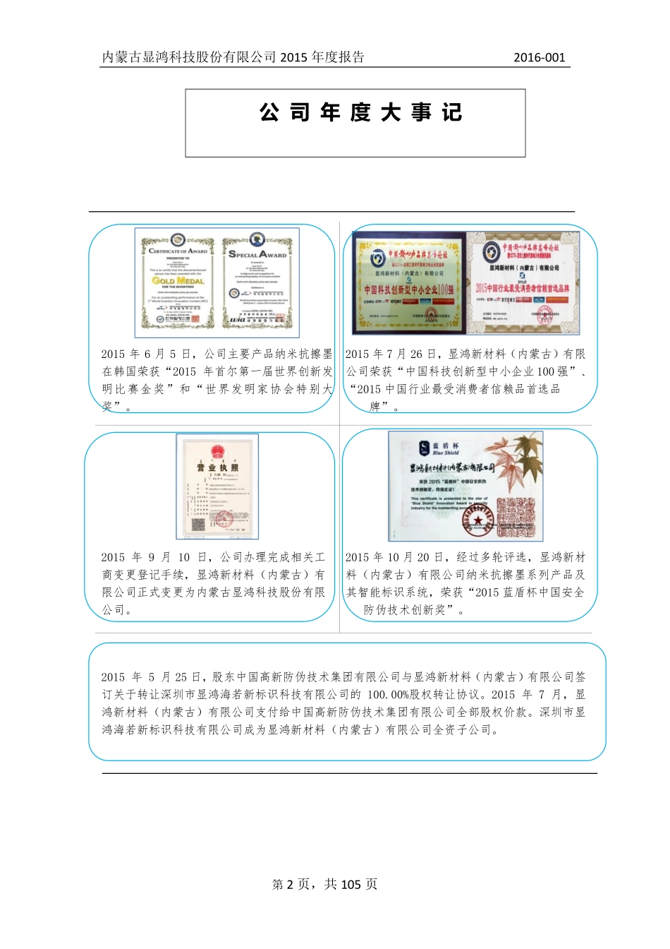 836619_2015_显鸿科技_2015年年度报告_2016-04-24.pdf_第2页