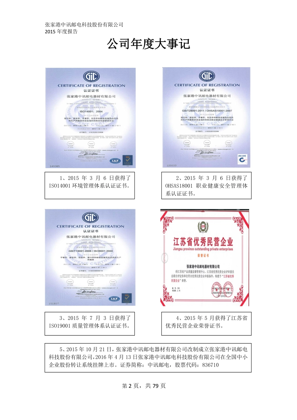 836710_2015_中讯邮电_2015年年度报告_2016-04-24.pdf_第2页