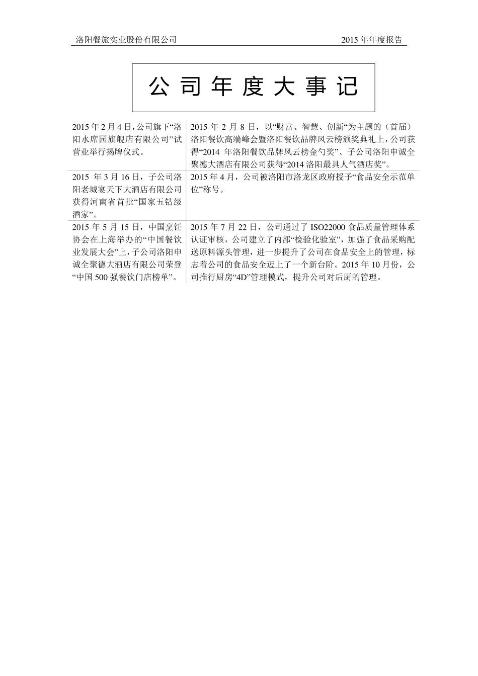 836977_2015_餐旅实业_2015年年度报告_2016-04-25.pdf_第2页