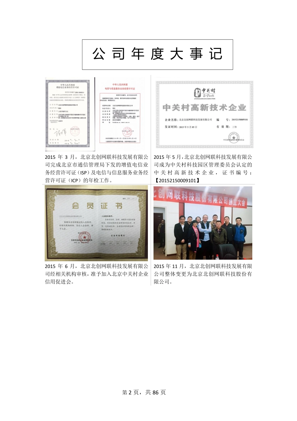 836652_2015_北创网联_2015年年度报告_2016-04-25.pdf_第2页