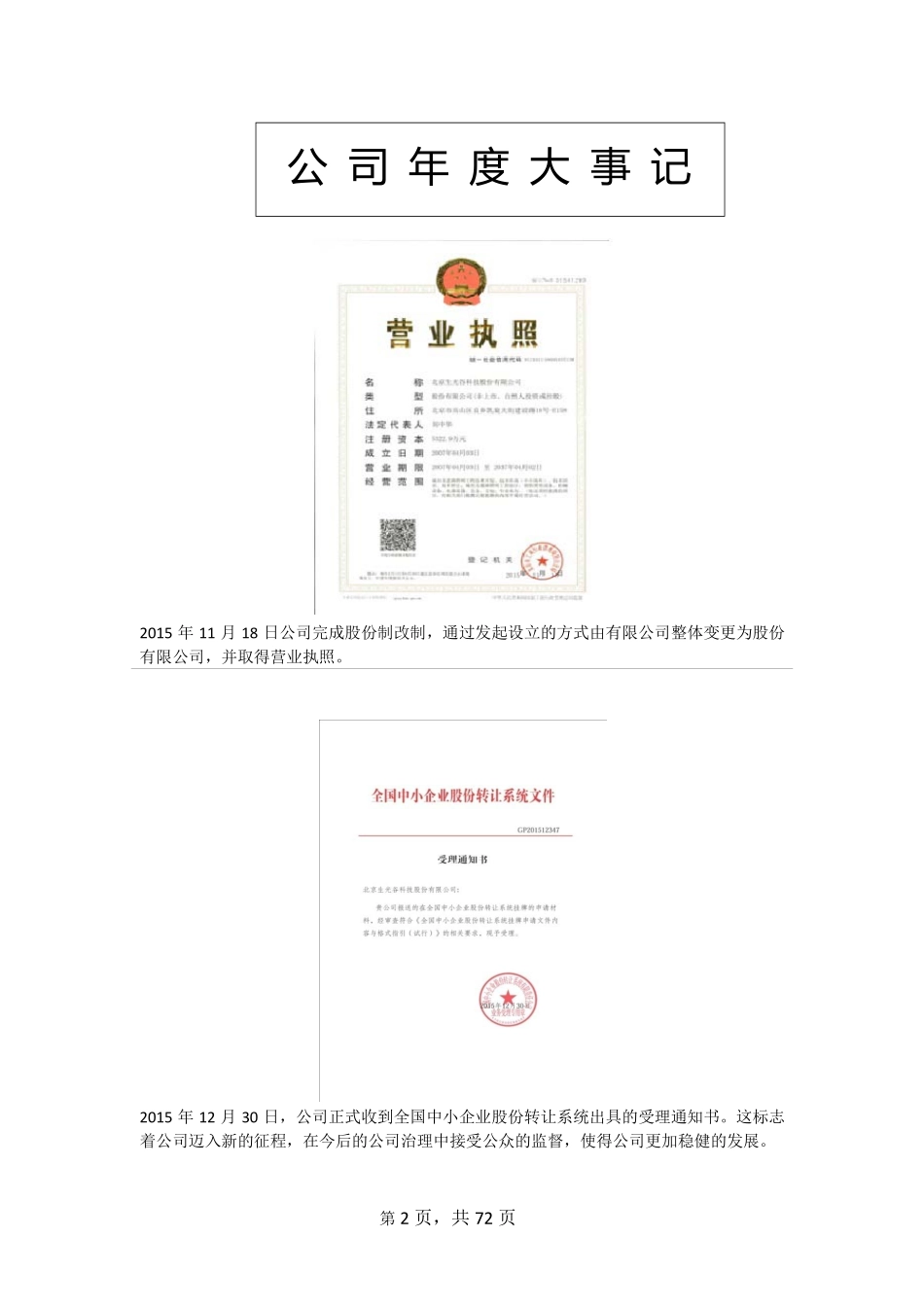 836752_2015_生光谷_2015年度报告_2016-04-26.pdf_第2页