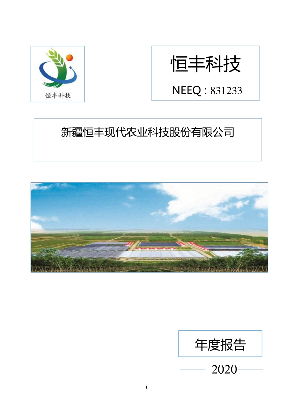 831233_2020_恒丰科技_2020年年度报告_2021-03-30.pdf_第1页