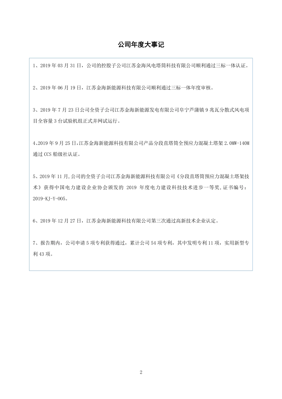 832390_2019_金海股份_2019年年度报告_2020-04-28.pdf_第2页