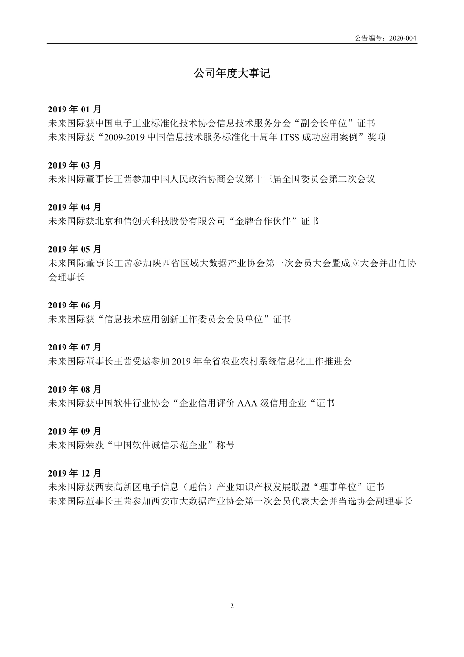 835152_2019_未来国际_2019年年度报告_2020-04-26.pdf_第2页