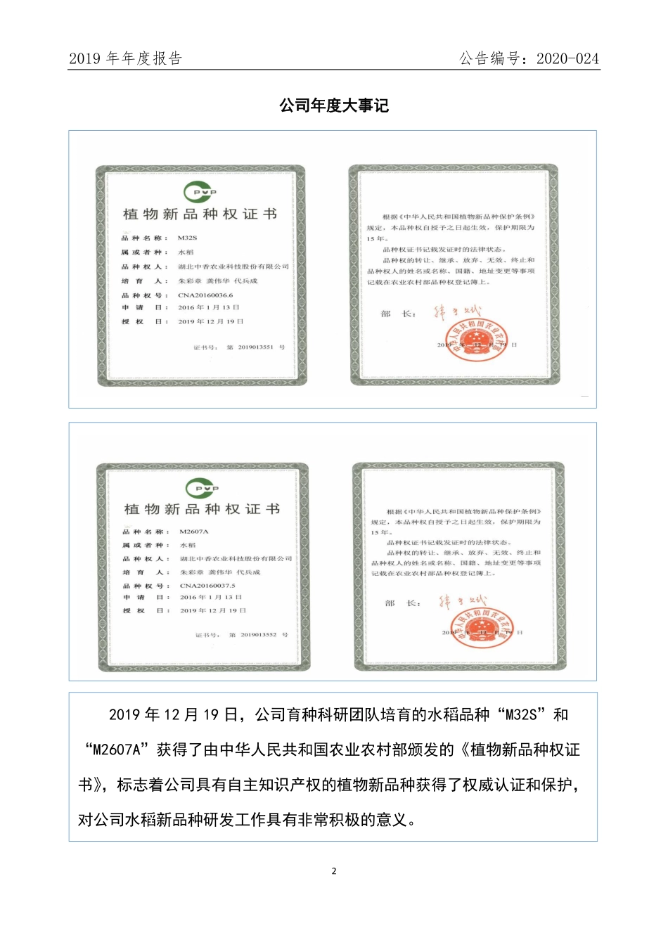 832673_2019_中香农科_2019年年度报告_2020-05-26.pdf_第2页