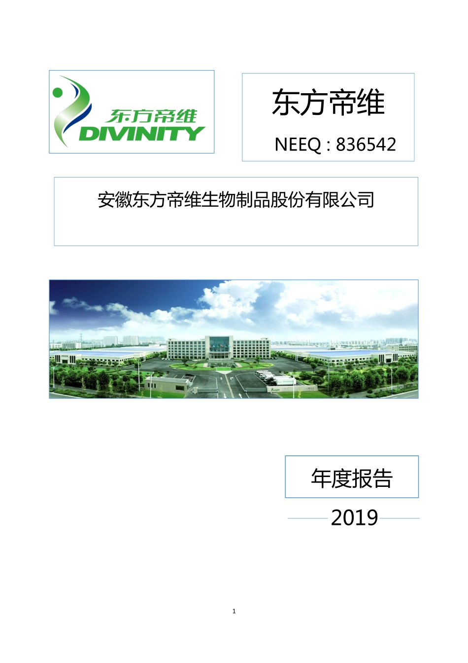 836542_2019_东方帝维_2019年年度报告_2020-05-25.pdf_第1页
