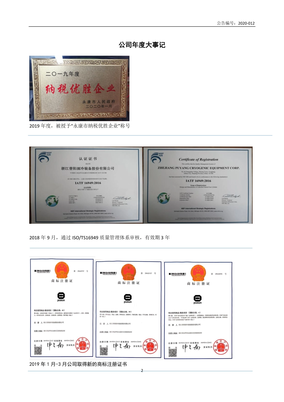 838028_2019_普阳深冷_2019年度报告_2020-04-22.pdf_第2页