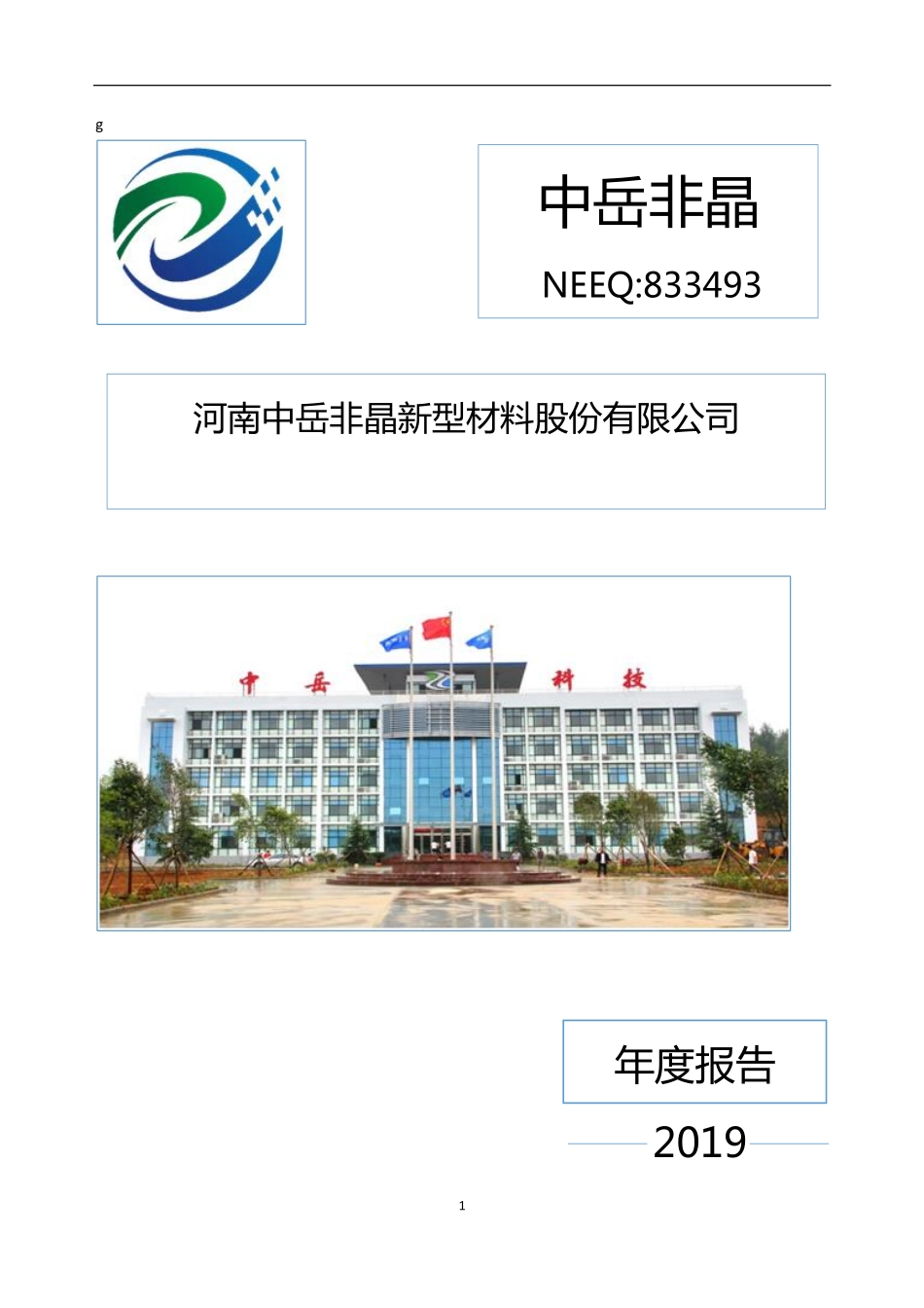 833493_2019_中岳非晶_2019年年度报告_2020-04-29.pdf_第1页