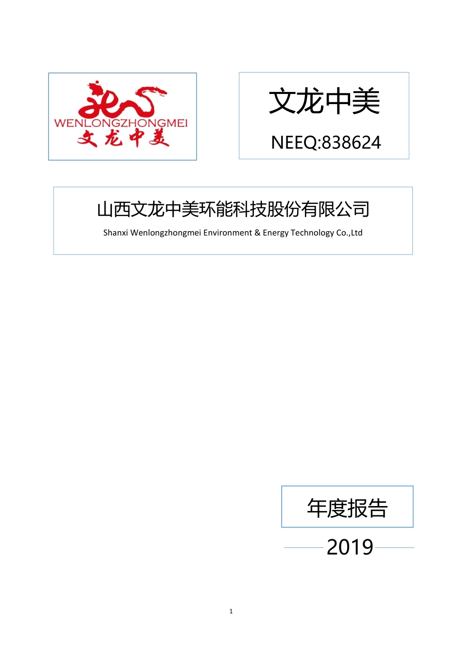 838624_2019_文龙中美_2019年年度报告_2020-03-26.pdf_第1页