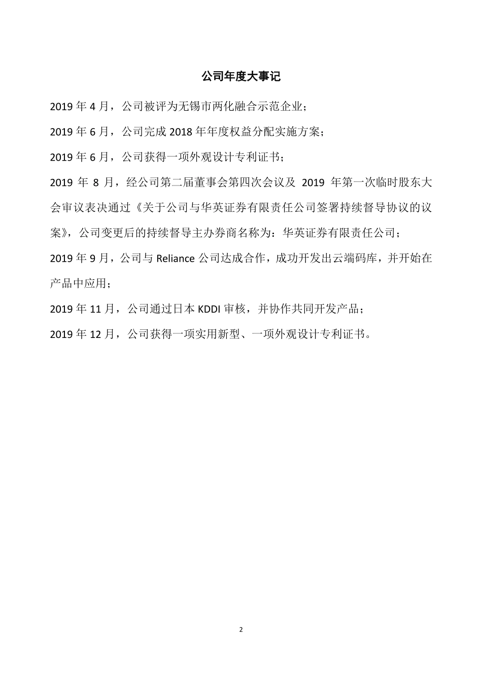834281_2019_威达智能_2019年年度报告_2020-04-15.pdf_第2页