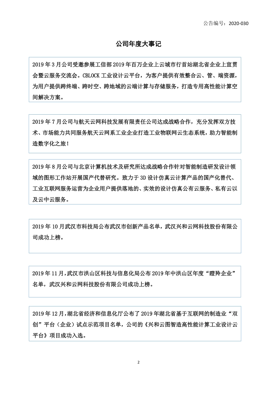 836278_2019_兴和云网_2019年年度报告_2020-06-17.pdf_第2页