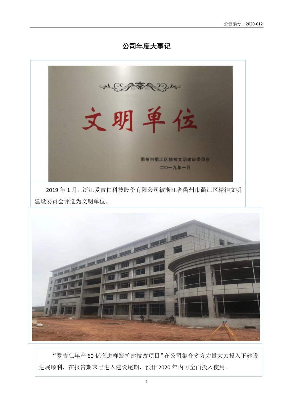 870935_2019_爱吉仁_2019年年度报告_2020-04-16.pdf_第2页