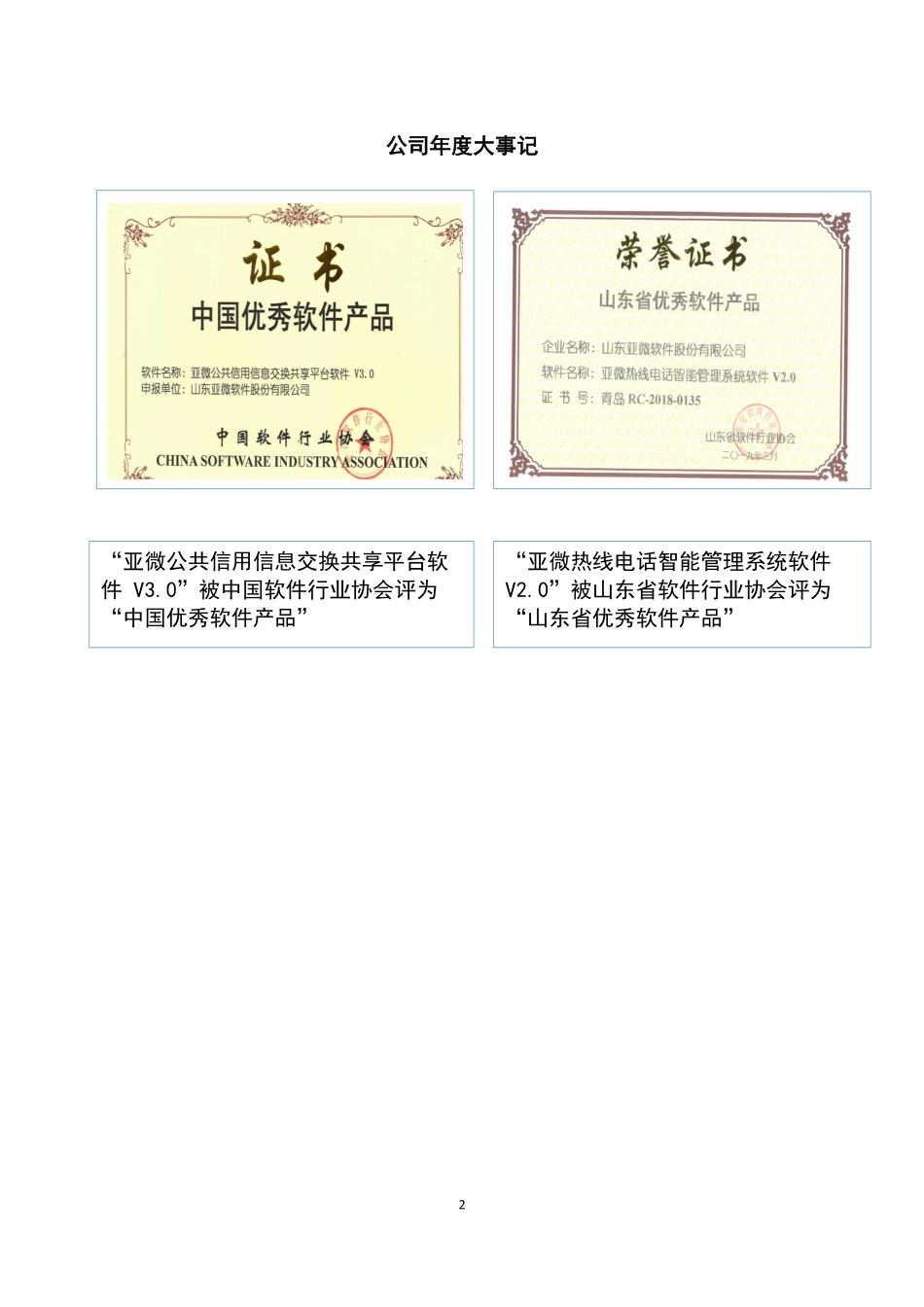 835203_2019_亚微软件_2019年年度报告_2020-04-28.pdf_第2页