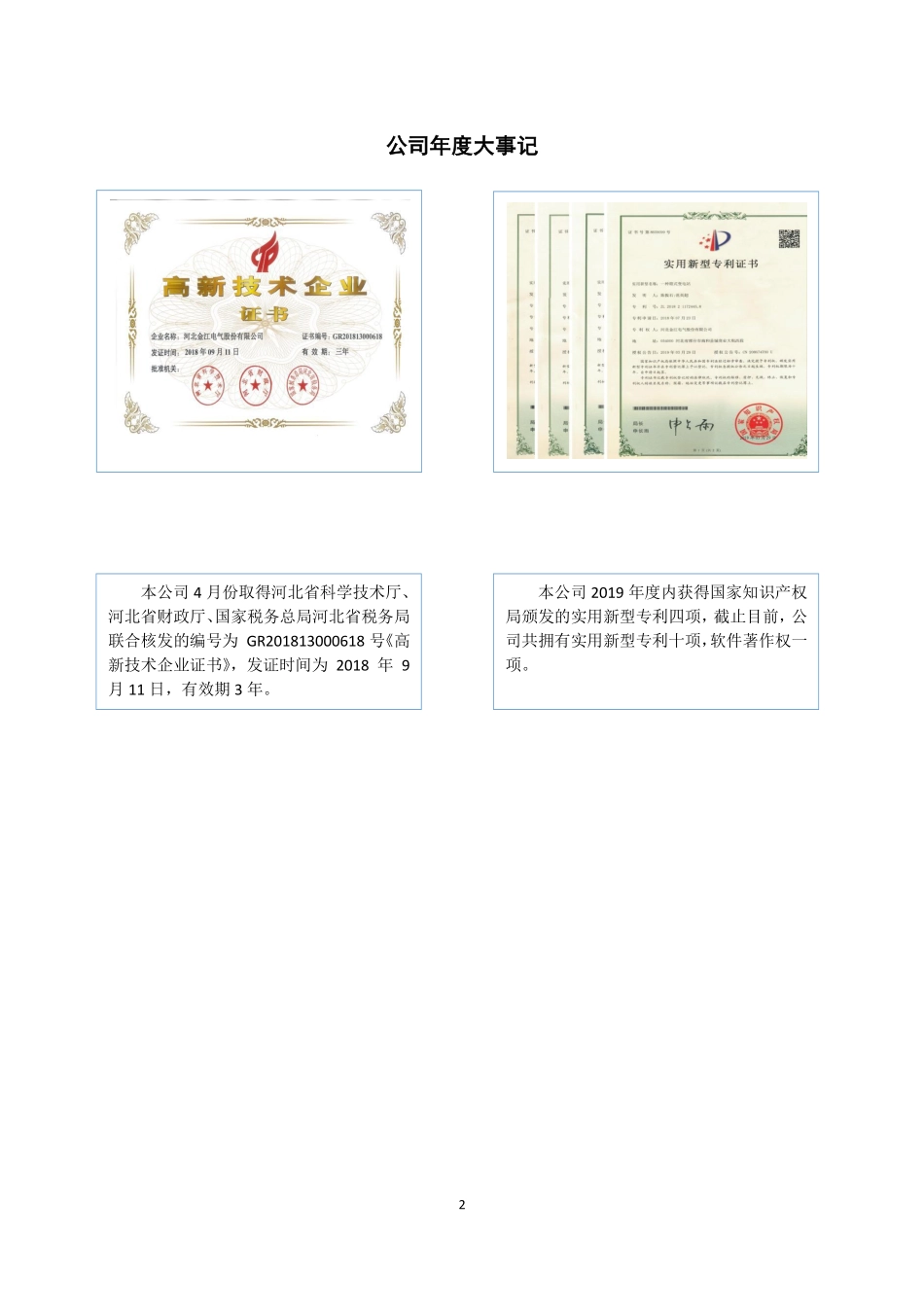 839238_2019_金江电气_2019年年度报告_2020-04-28.pdf_第2页