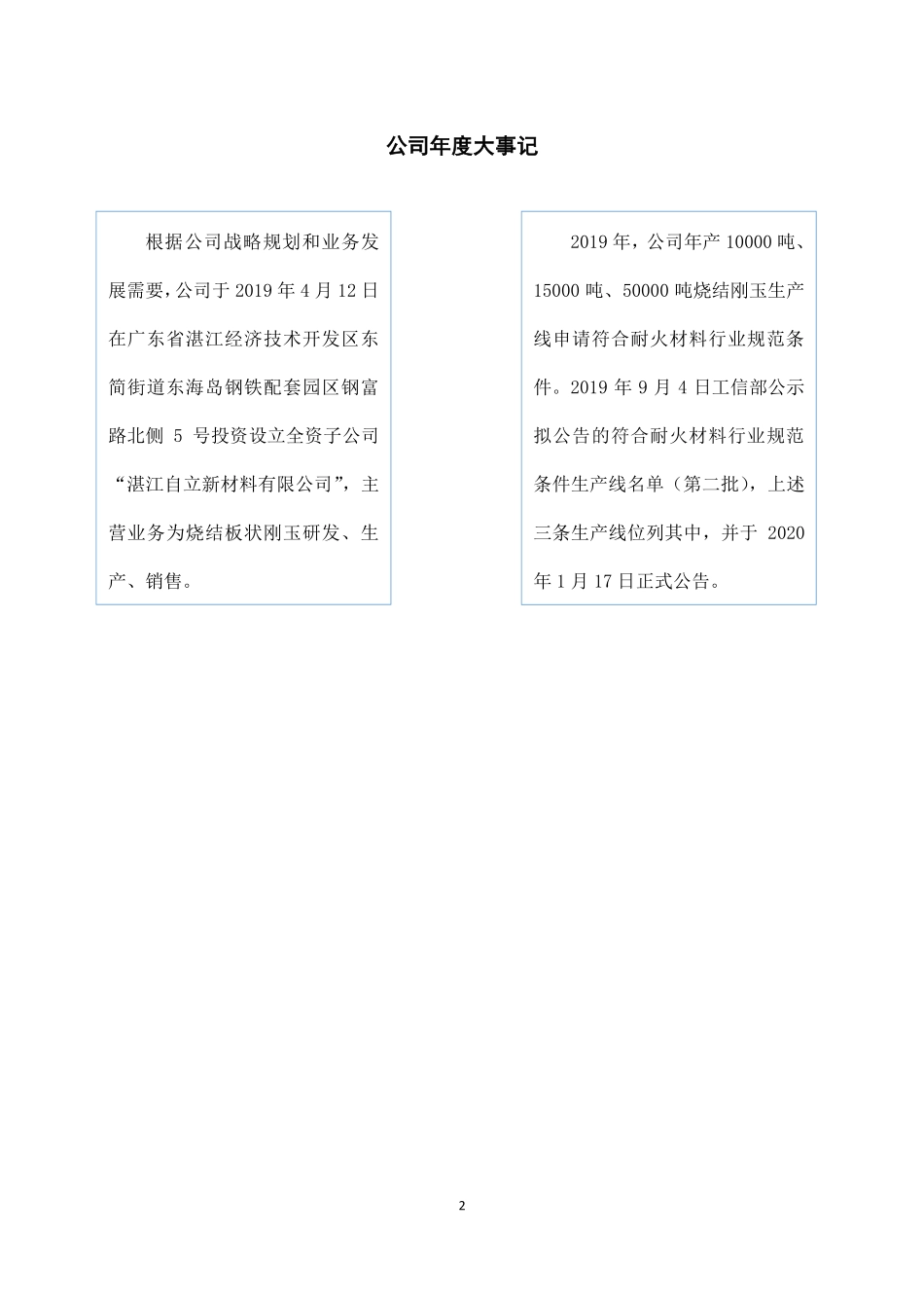 870674_2019_自立新材_2019年年度报告_2020-06-16.pdf_第2页