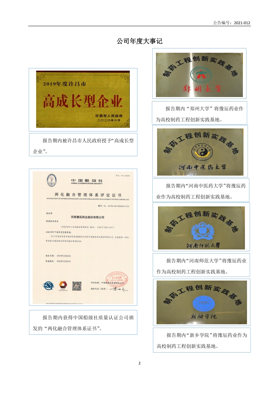 870875_2020_豫辰药业_2020年年度报告_2021-04-19.pdf_第2页