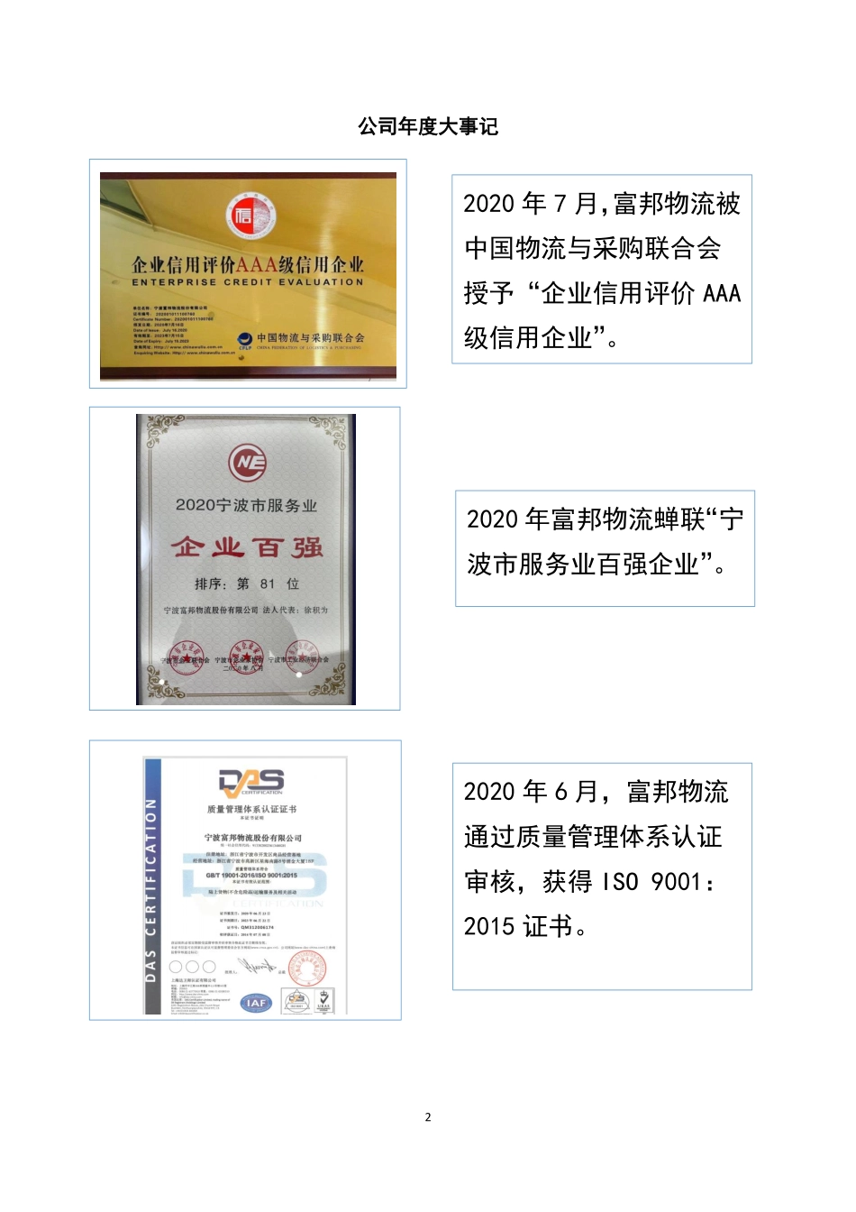 837074_2020_富邦物流_2020年年度报告_2021-04-27.pdf_第2页