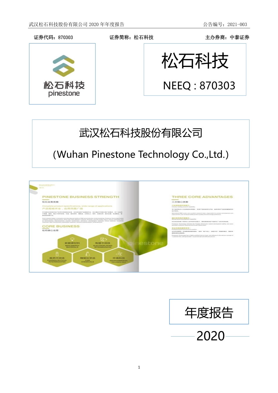 870303_2020_松石科技_2020年年度报告_2021-04-07.pdf_第1页