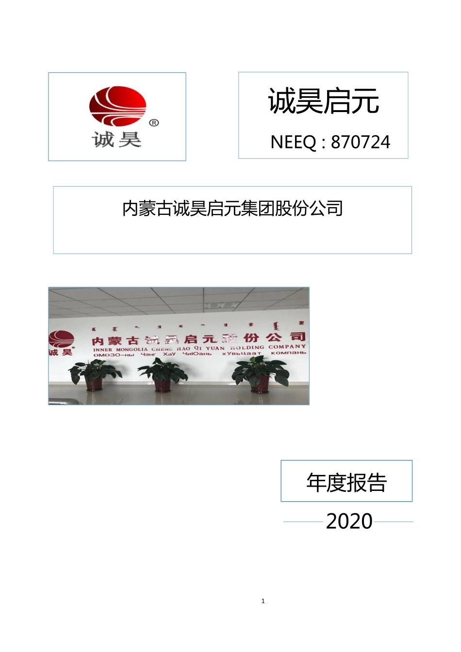 870724_2020_诚昊启元_2020年年度报告_2021-04-27.pdf_第1页
