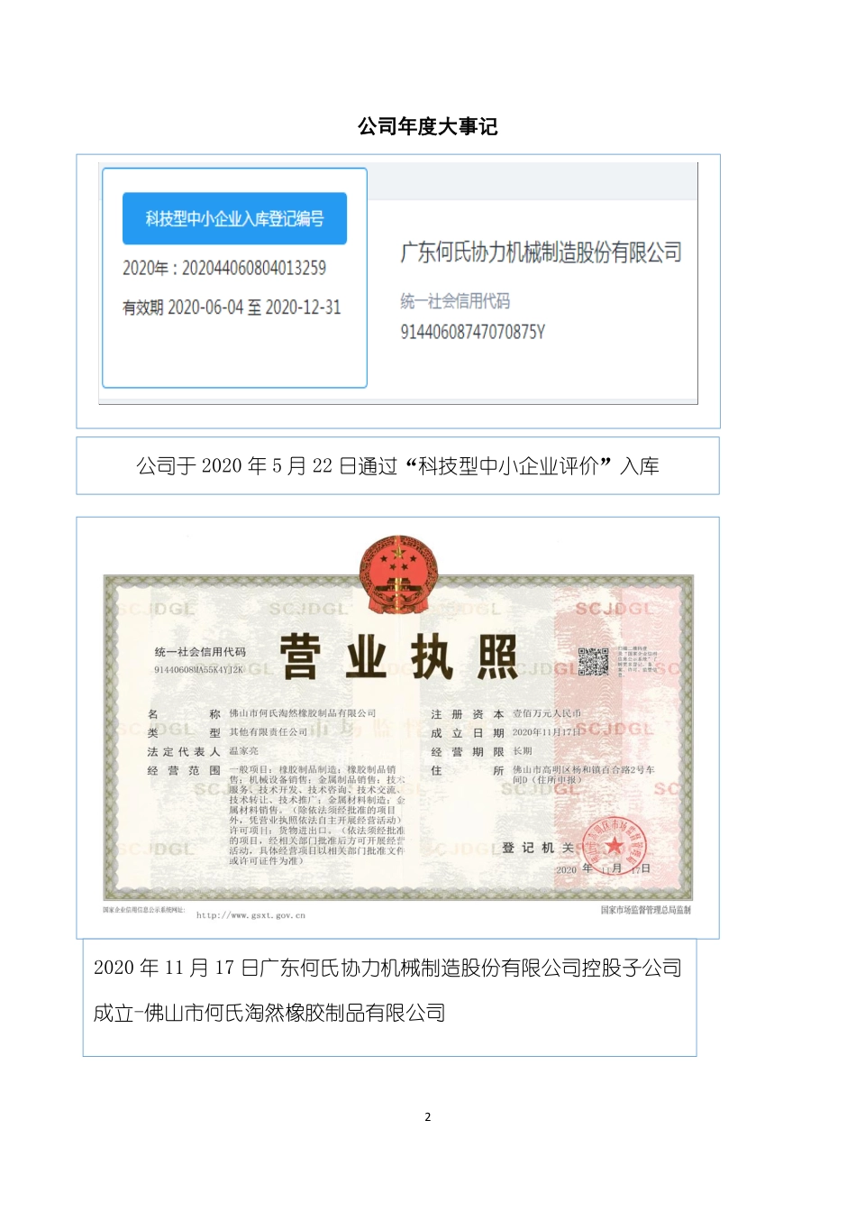 870911_2020_何氏协力_2020年年度报告_2021-02-24.pdf_第2页