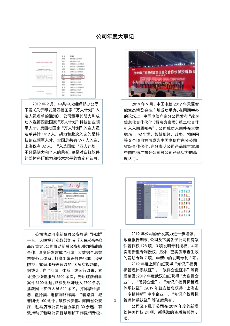 430178_2019_白虹软件_2019年度报告公告_2020-07-30.pdf_第2页