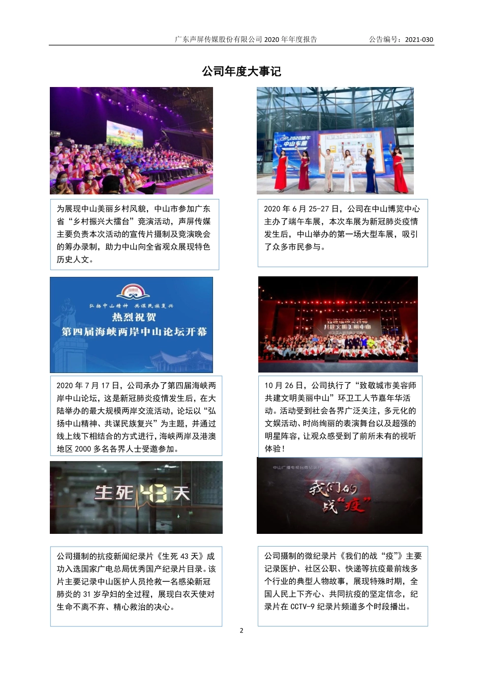 872602_2020_声屏传媒_2020年年度报告_2021-04-22.pdf_第2页