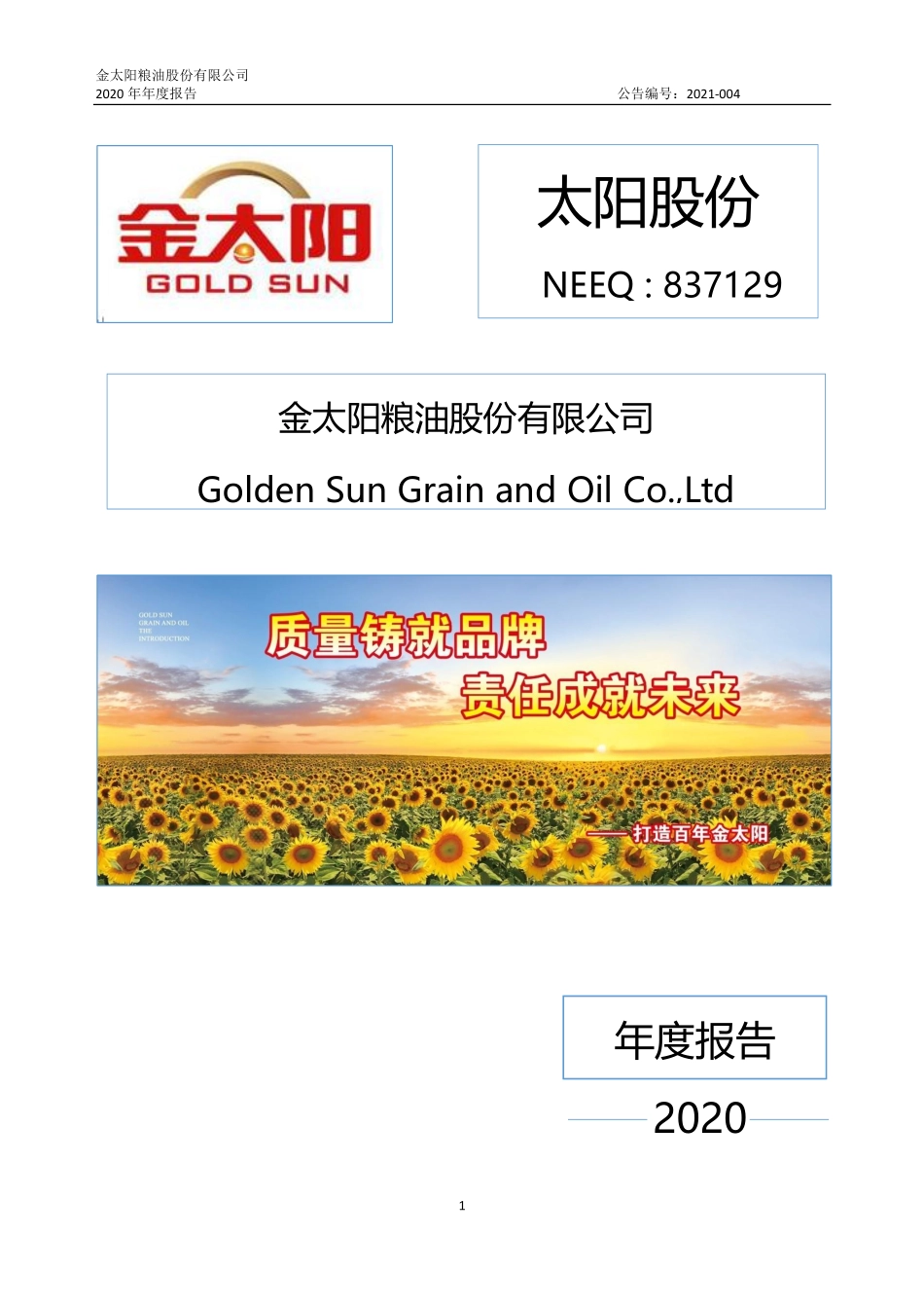 837129_2020_太阳股份_2020年年度报告_2021-04-15.pdf_第1页