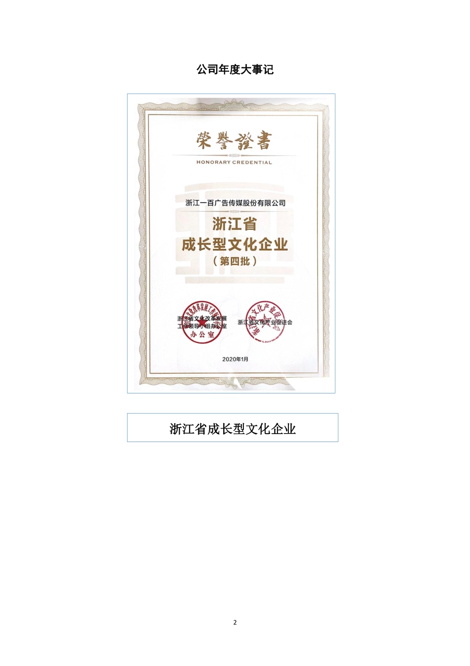 870186_2020_一百传媒_2020年年度报告_2021-04-26.pdf_第2页