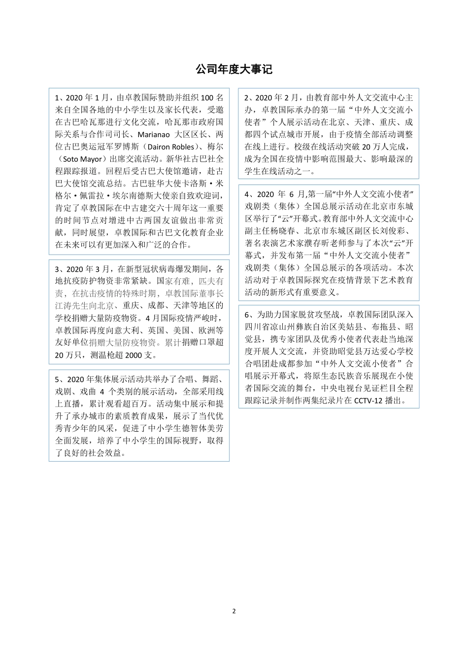 871255_2020_卓教国际_2020年年度报告_2021-06-27.pdf_第2页