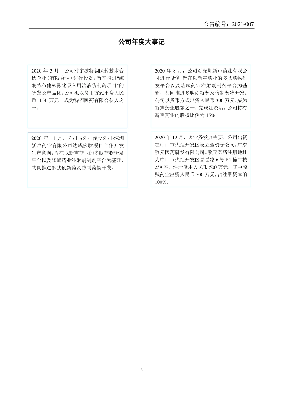 870859_2020_隆赋药业_2020年年度报告_2021-04-22.pdf_第2页