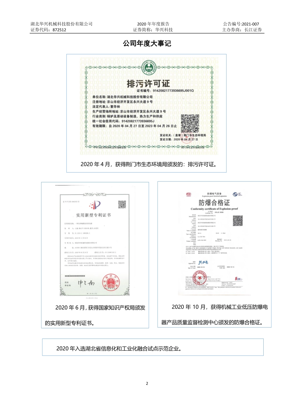 872512_2020_华兴科技_2020年年度报告_2021-04-07.pdf_第2页