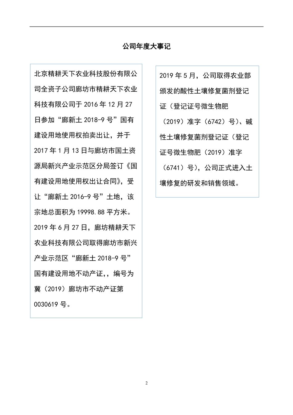 430108_2019_精耕天下_2019年年度报告_2020-04-15.pdf_第2页