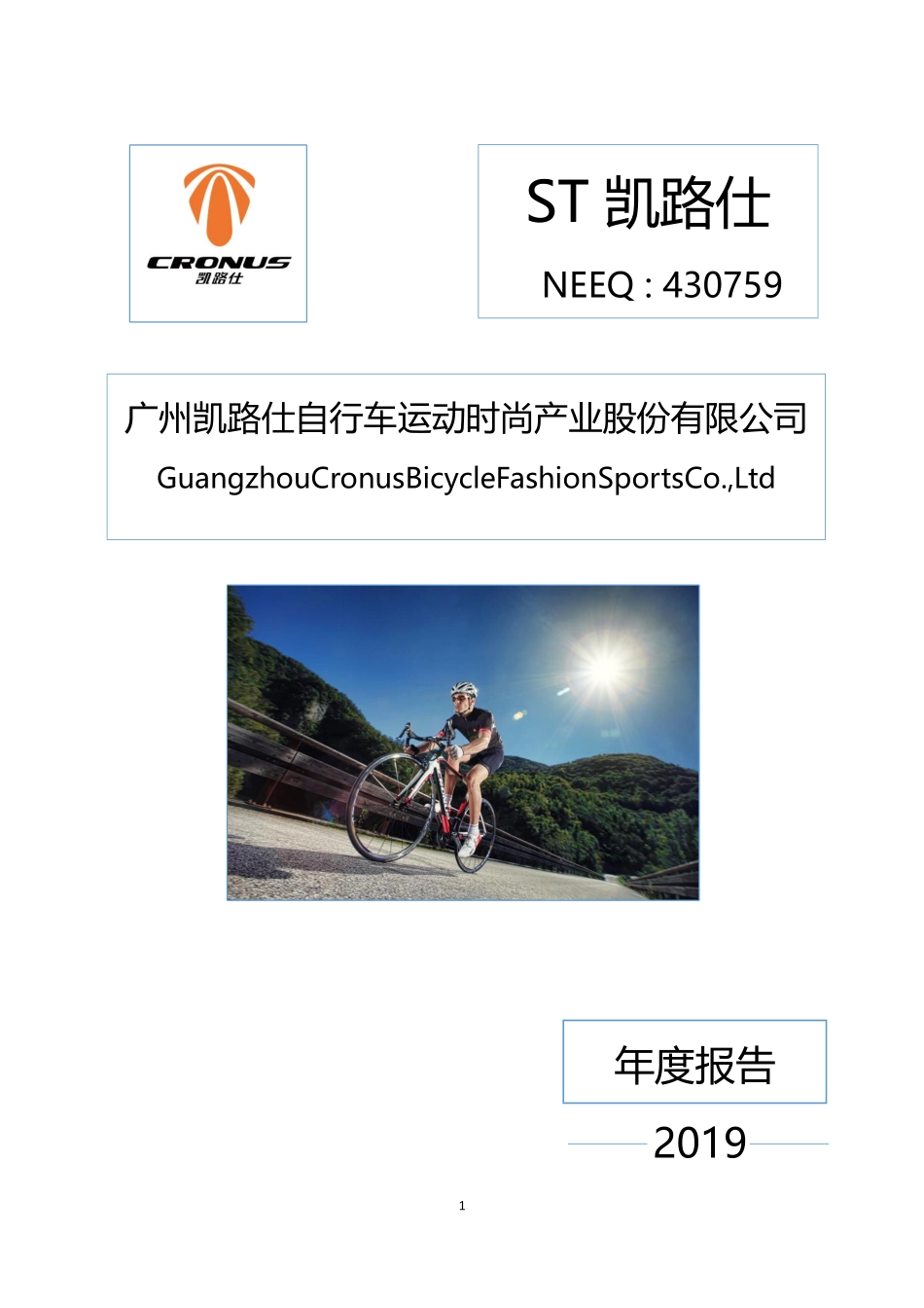 430759_2019_ST凯路仕_2019年年度报告_2020-06-28.pdf_第1页