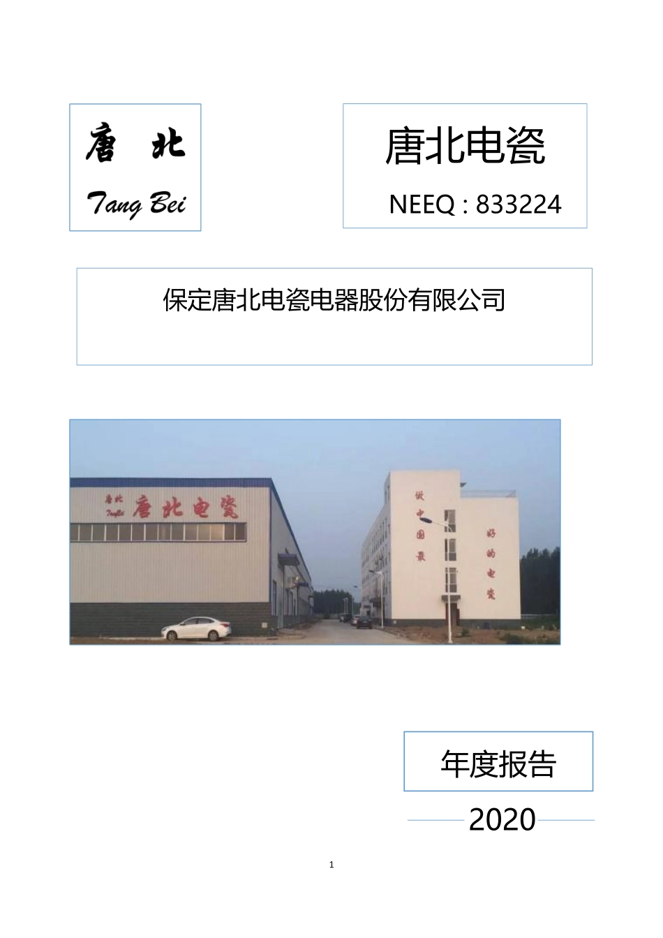 833224_2020_唐北电瓷_2020年年度报告_2021-04-22.pdf_第1页