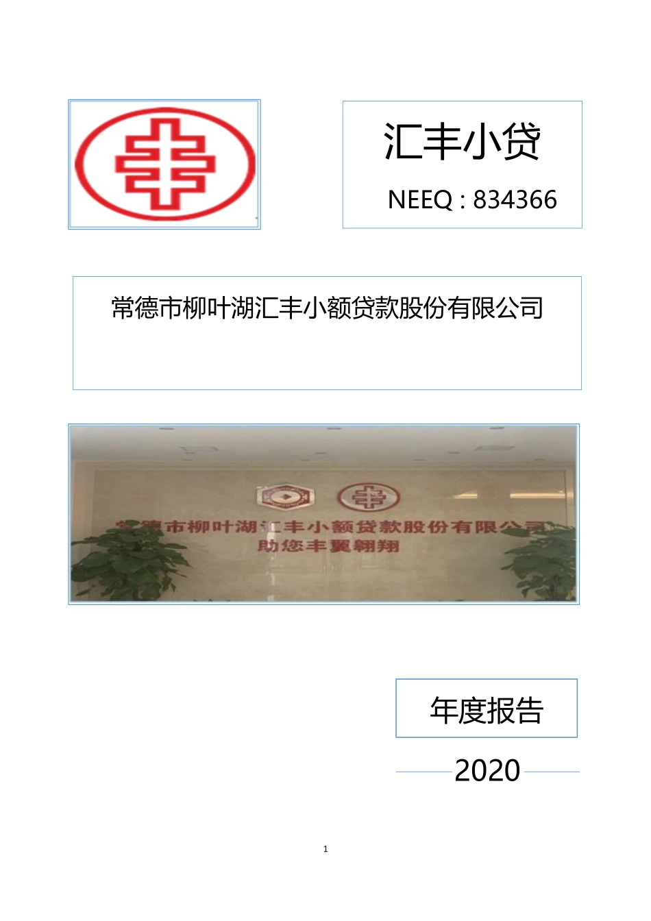 834366_2020_汇丰小贷_2020年年度报告_2021-03-30.pdf_第1页