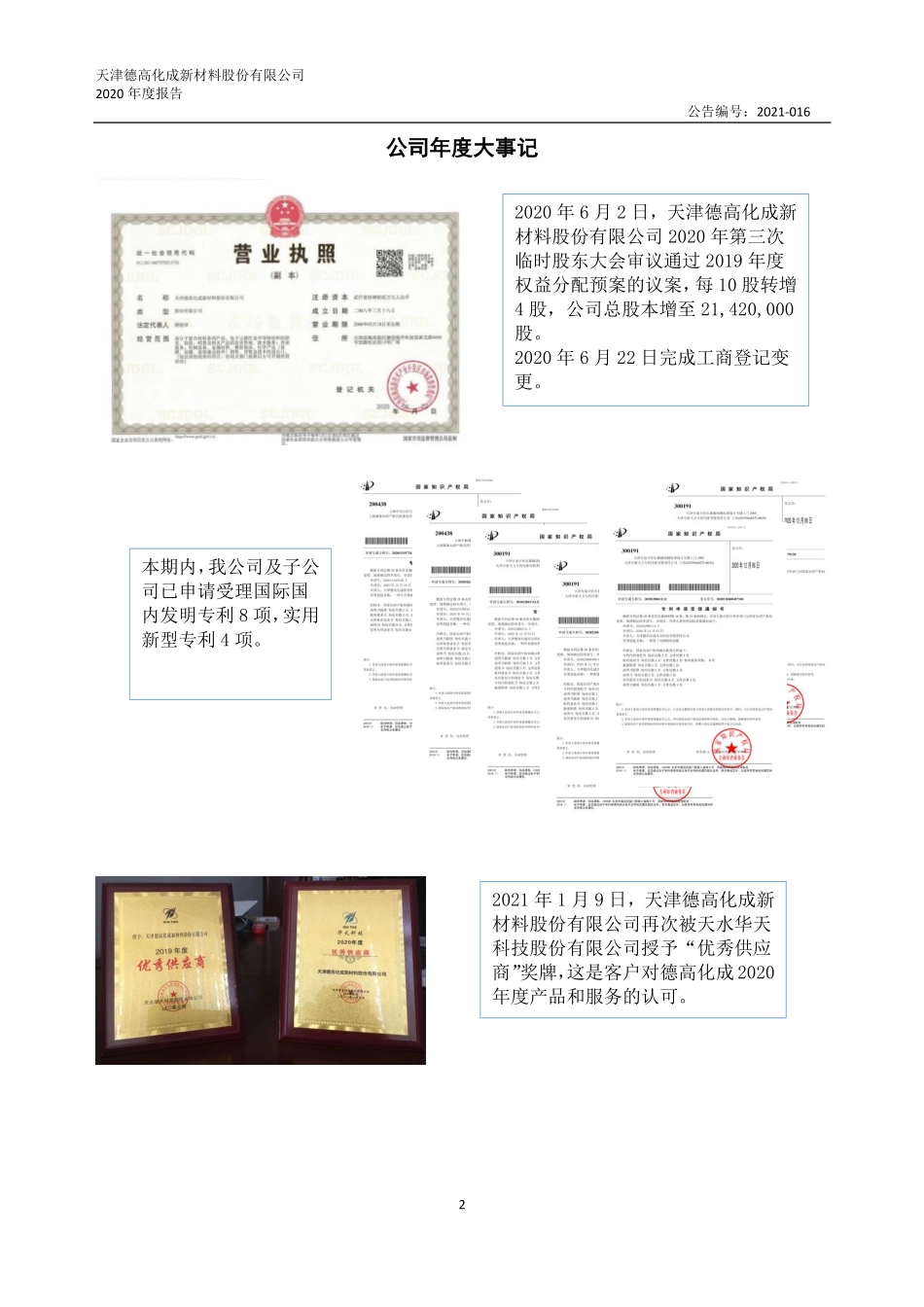 831756_2020_德高化成_2020年年度报告_2021-03-17.pdf_第2页