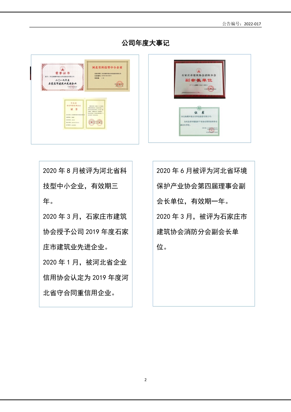 832963_2020_海鹰环境_2020年年度报告_2022-04-27.pdf_第2页