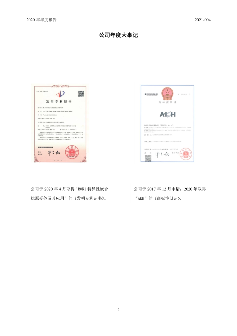 833338_2020_康爱生物_2020年年度报告_2021-04-27.pdf_第2页